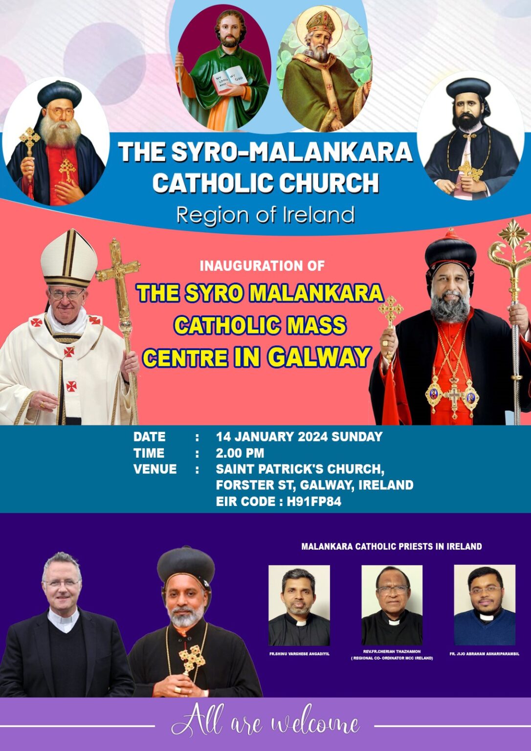 Malankara Rite Malankara Catholic Mass Center to be inaugurated in Galway, Ireland ...